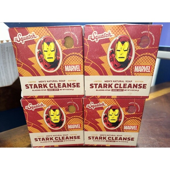 4 BARS Squatch Stark Cleans Men's Soap LTD Edition 5 oz Bar Soap - Picture 1 of 4